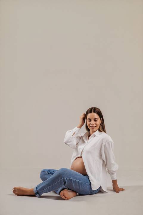 Sessão de grávida em estúdio'