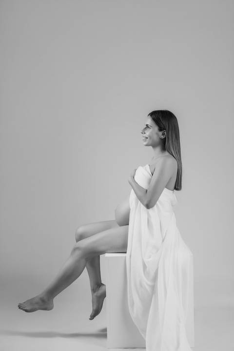 Sessão de grávida em estúdio'