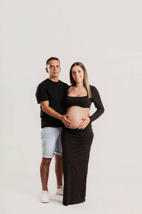 Sessão de grávida em estúdio'