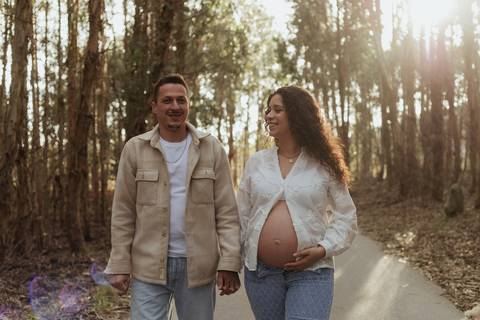 Sessão fotográfica de grávida - exterior'