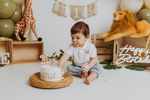 Sessão fotográfica de smash the cake - Safari '