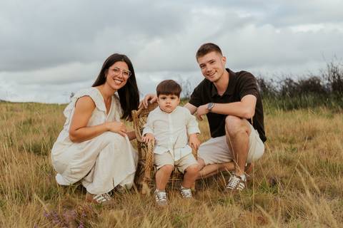 Sessão em família no exterior'