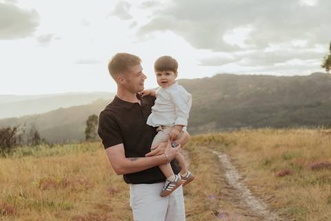 Sessão em família no exterior'