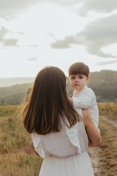 Sessão em família no exterior'