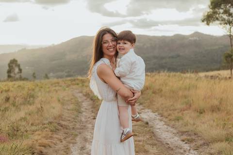 Sessão em família no exterior'