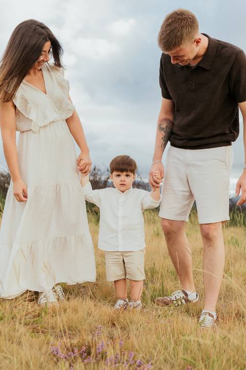 Sessão em família no exterior'