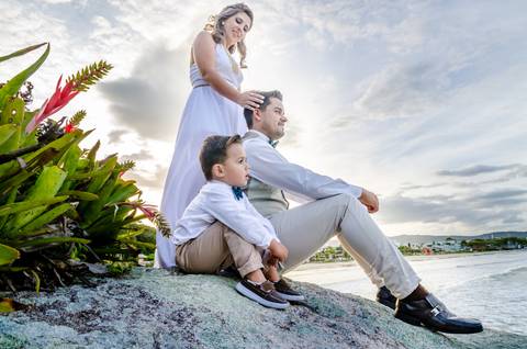 intervalo casamento de dia no restaurante casa da praia em bombinhas ao por do sol'