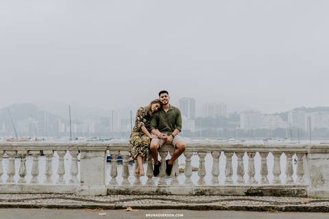 ensaio de casal praia vermelha rio de janeiro rj  bruna guerson urca mureta'