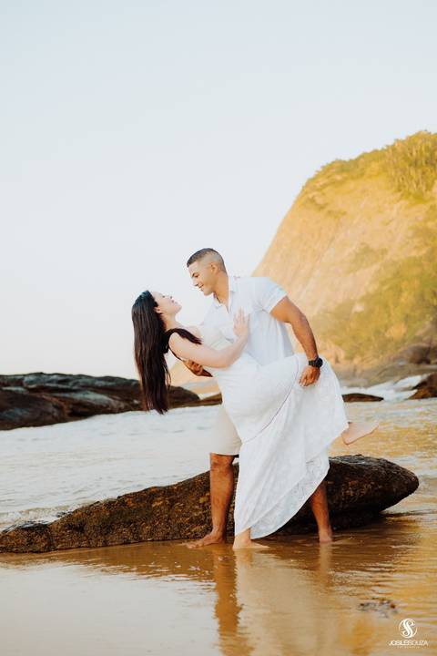 Ensaio Pré casamento na praia de icaraí em niterói'
