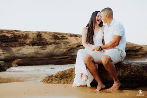 Ensaio Pré casamento na praia de icaraí em niterói'