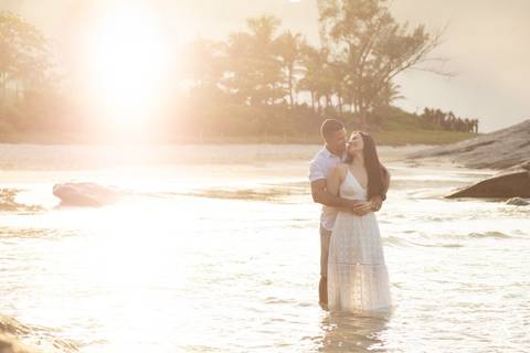 Ensaio Pré casamento na praia de charitas em niterói'
