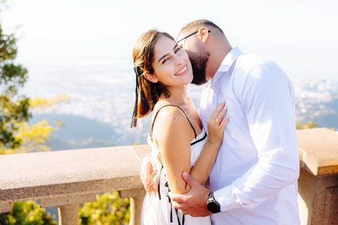 Fotógrafo profissional no Cristo Redentor'