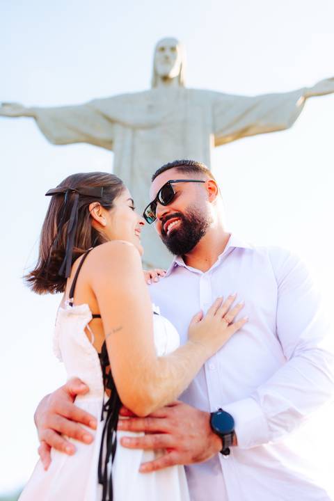 Fotógrafo profissional no Cristo Redentor'