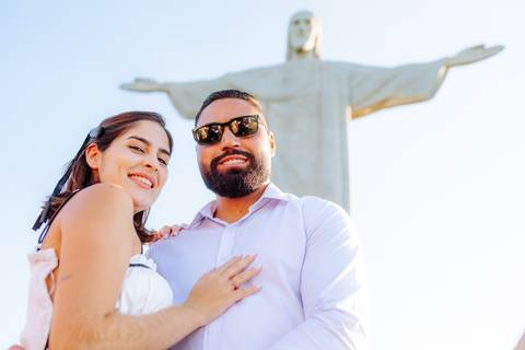 Fotógrafo profissional no Cristo Redentor'