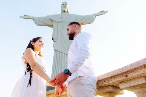 Cristo Redentor ensaio romântico'