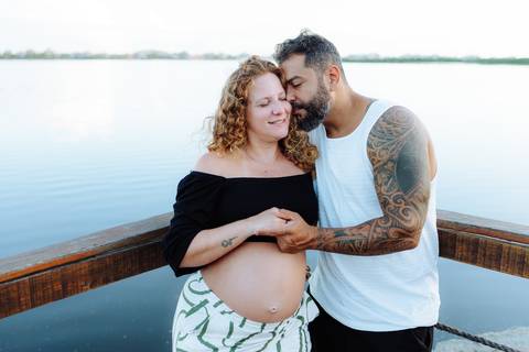 fotos grávidas ao entardecer'