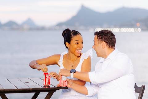 ensaio de casal com referências pessoais'