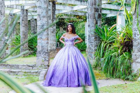 Ensaio de debutante no Jardim Botânico RJ'