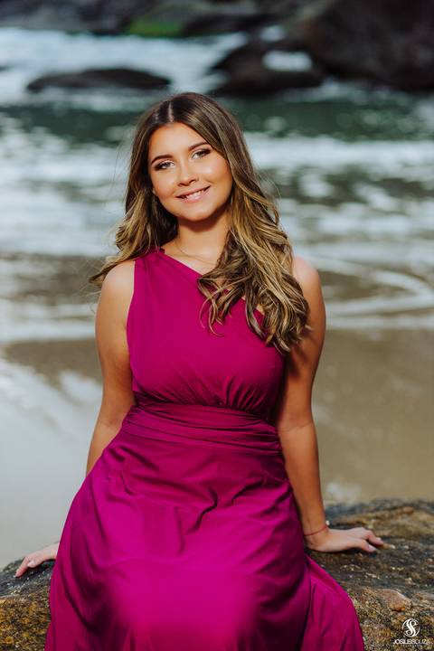 ensaio de 15 anos na Prainha de Itacoatiara'