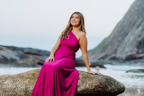 ensaio de 15 anos na Prainha de Itacoatiara'