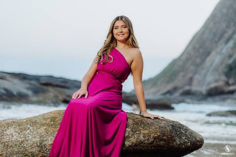 ensaio de 15 anos na Prainha de Itacoatiara'