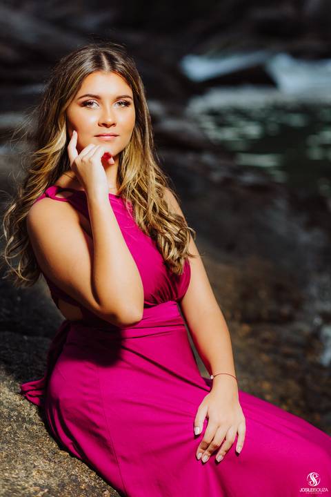 ensaio de 15 anos na Prainha de Itacoatiara'