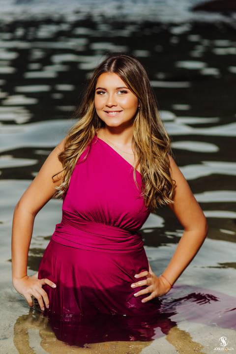 ensaio de 15 anos na Prainha de Itacoatiara'