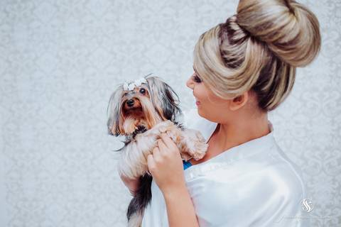 Noiva com cachorrinho'