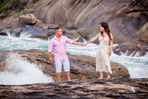 Ensaio de Casal na Praia'