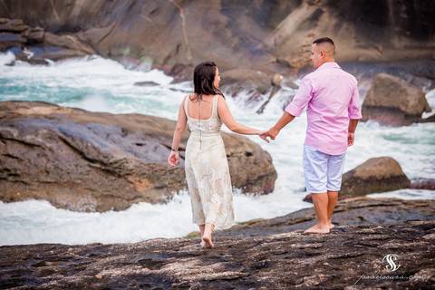 Ensaio de Casal na Praia'