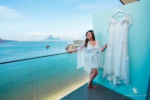 Quarto para noivas no H Niterói Hotel'