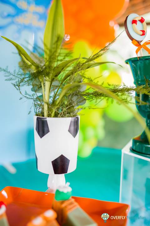 Decoração com tema de futebol - RJ'