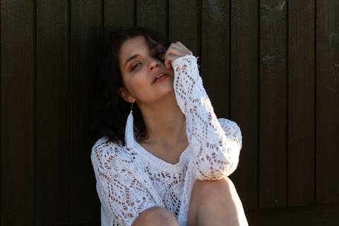 Teresa Trindade at Praia de Faro'