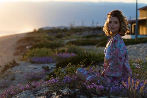 Anastasia Petrovna at Praia de Faro'