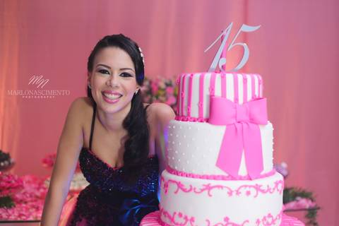 Aniversário - Cerimônia e Festa - Carolina 15 anos - Tênis Clube -  Macaé / Rio de Janeiro'