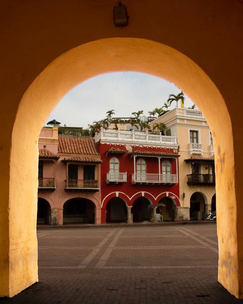 Entrada em Cartagena das Índias na Colômbia'