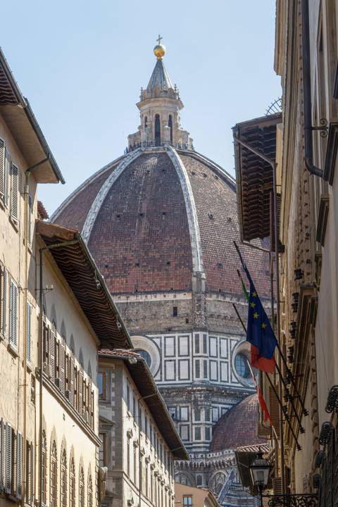 Detalhe da cúpula do Duomo de Florença na Itália'