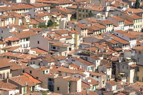 Vista aérea dos telhados de Florença na Itália '