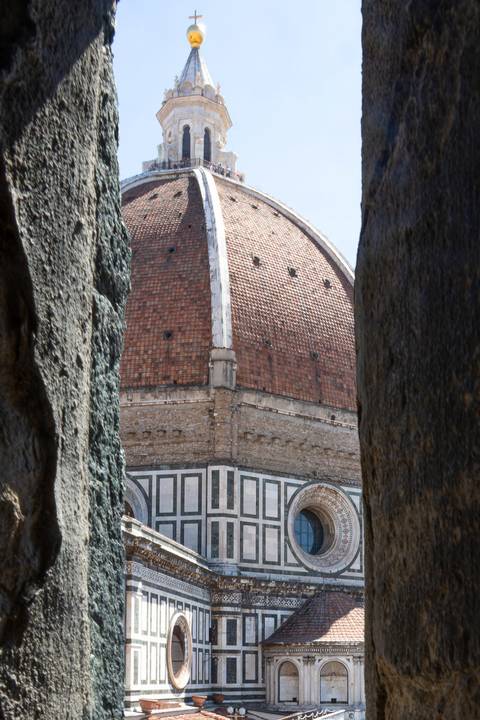 Detalhe da cúpula do Duomo de Florença na Itália'