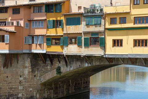 Detalhe da Ponte Vecchio em Florença '