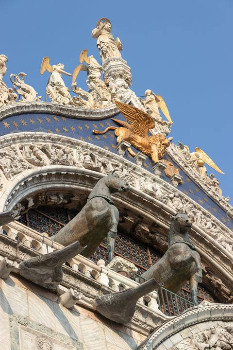 Detalhe da arquitetura na Piazza San Marco em Veneza '