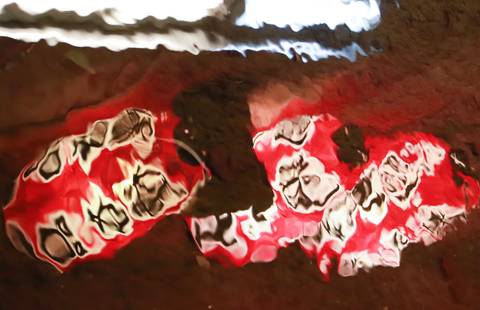 Reflexos de lanternas japonesas '