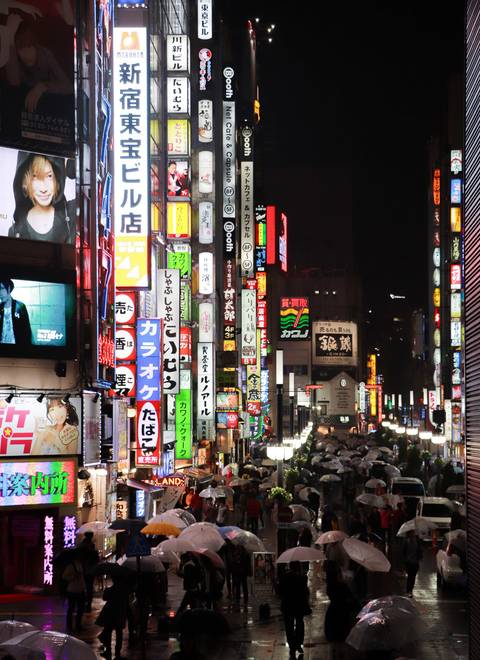  Shibuya de noite em Tokyo '