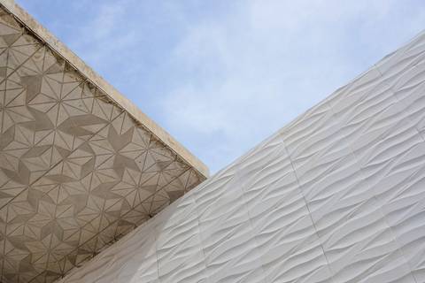 Texturas de arquitetura no Design District em Miami'