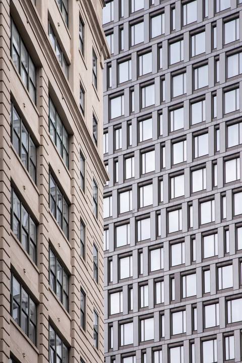 fachada de prédio de new york, foto para quadro decorativo'