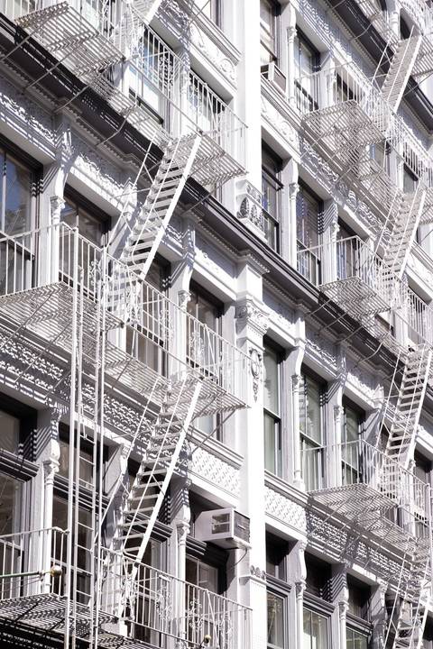 fachada de prédio de new york, foto para quadro decorativo'