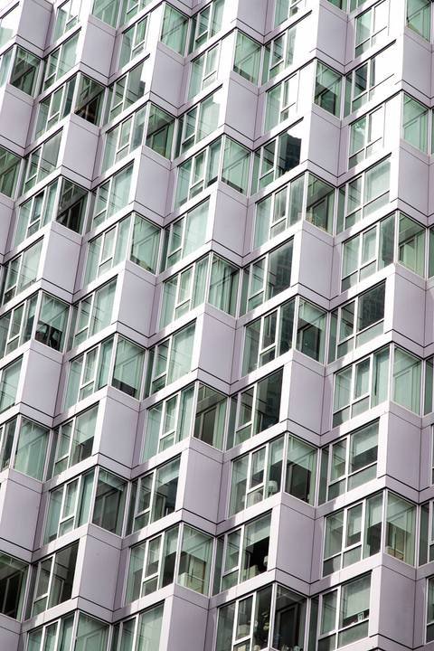 VIΛ 57 West  BIG, prédio contemporâneo NY, foto para quadro decorativo'