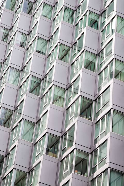 VIΛ 57 West  BIG, prédio contemporâneo NY, foto para quadro decorativo'