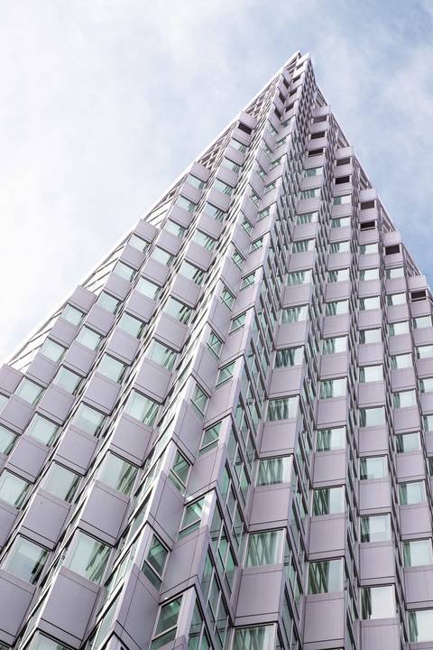 VIΛ 57 West  BIG, prédio contemporâneo NY, foto para quadro decorativo'