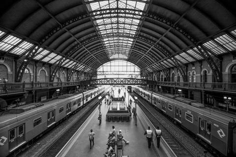 Terminal de metro Estação da Luz em São Paulo'